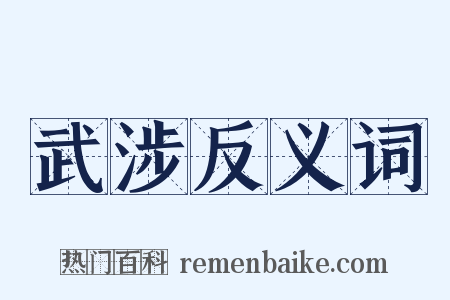 武涉反义词是什么意思的图片